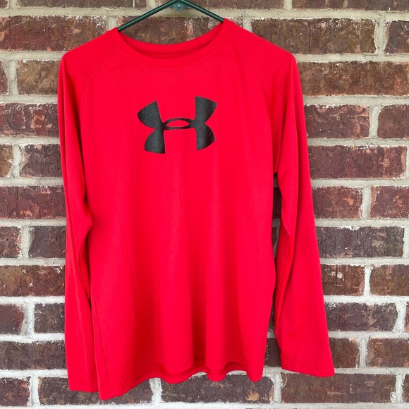 Under Armour Shirts & Tops Boys Red And Black Under Armour Long